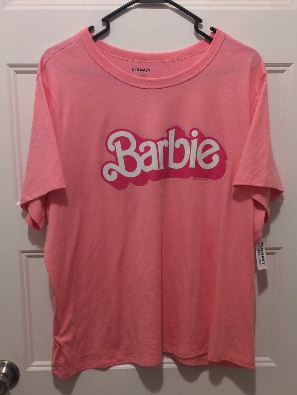 NWT Old Navy Pink Barbie Logo Graphic T-Shirt XXL